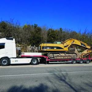 transport routier tractopelle